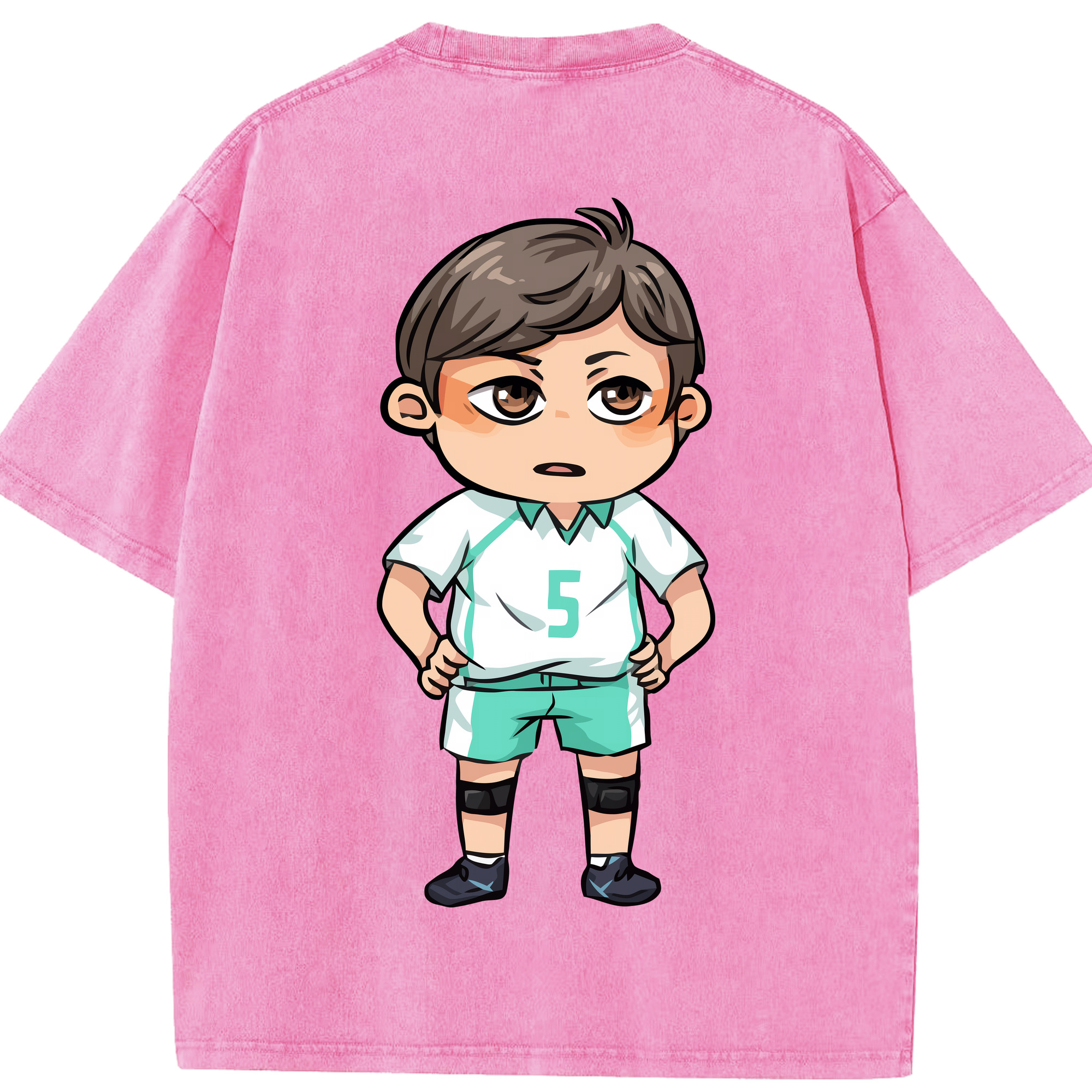 （画像用） ハイキュー!! Haikyu!! 綿100% ヴィンテージ風 半袖Tシャツ（背面プリント）